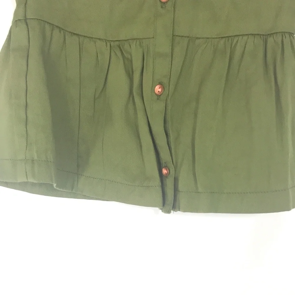 CARTER'S Sateen Button-Front Long Sleeves NWT